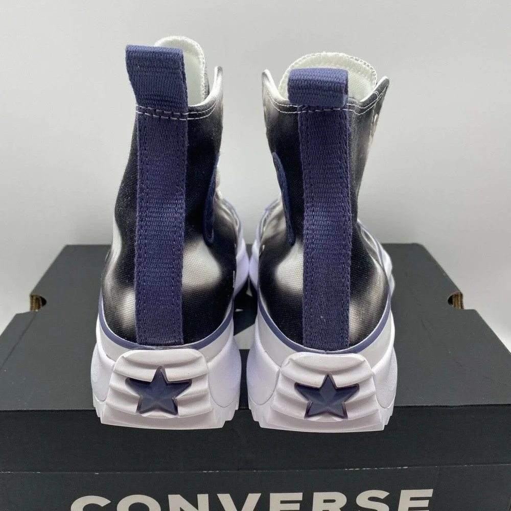 Converse Women Run Star Hike High Cloud Wash 572537C Black/White/Steel Size 7-10 - Picture 4 of 8